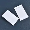 48pcs de cor branca retângulo em branco etiqueta de etiqueta de pano 46x26mm para tags de roupas artesanato de costura artesanal Bolsas de chapéus diy
