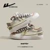 Casual Shoes Warrior Original Design Män och kvinnor Canvas Sying Syntetiskt läder Gummi LACE-UP Fashion Sneaker Summer Walking