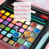 60 colori Watercolor Solid WaterColor Vernice perlescente set di metallo portatile Pigment Pigment Proprietà Artista Professional Drawing Tool Art Forte d'arte