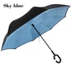 Zelfstand binnenstebuiten omgekeerde paraplu's dubbele laag omgekeerde regenachtige zonnige paraplu met C -handgreep speciaal ontwerp WA32325228215
