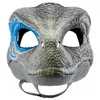 Halloween Cosplay Costumes Fear Mask Open Mouth Latex Dinosaur Mask Scary Dinosaur Headdress Halloween Party 240328