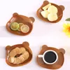 Mesa de cozinha Kawaii Placas para comida Urso fofo de urso doméstico Plástico para lanche prato prato de molho de pratos de pratos de natal