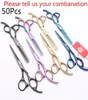 50PCS Z1005 55Quot 60Quot Japan Steel Purple Dragon Hairdresser039s Scissors Barber Shop切断せん断せん断P4359336