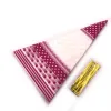 50pcs rosa Punkte kegelförmige Leckereien Popcorn-Taschen Cellophane Candy Bags Triangular Spun Zuckerverpackungstasche für Snack Candy Keks