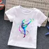 T-shirts aquarel gymnastiek print tshirts meisjes kinderen kleding schattig gymnastiek kunst t shirt zomer gym kinderen kleding harajuku shirt 240410