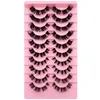 False Eyelashes 10 Pairs Of Segmented Oem Natural Fl Strip Fluffy And Russian D Curl Furry Fake Lashes Drop Delivery Health Beauty Mak Otwdz