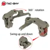 TAC-SKY 360° Rotatable Tactical Helmet Adapter Helmet ARC Rail Mount Compatible With Tactical Headset MSA SORDIN Headset