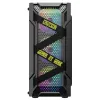 Towers ATX Tower Case Game PC Case 4 Förinstallerade LED -fläktar, genomskinlig akryl USB 3.0 Kabelhantering/Airflow Game Style Windows Co