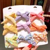 3Pcs Set Solid Color Striped Lattice Hair Clip Children Print Candy Colors Duckbill Clip Hairpins Baby Girls Hair Accessories298l