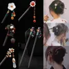 Vintage houten bloem haarspel voor vrouwen antieke haarstick voor meisje haarclip kostuum Chinese haaraccessoires haarspelden kopstuk