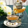 Goud geschilderde Bone China koffieset porseleinen theeset keramische pot suiker kom Creamer theepot melkkruik café cup coffeeware coffeeware