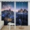 Curtain Custom 3D Printed Natural Romantic Scenery Curtains Snow Mountain Lake Pattern Window For Bedroom Living Room Balcony