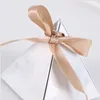 50/100pcs Triangle Marbling Candy Gift Box DIY Kraft Paper Valentine Chocolate Boxes Packaging New Year Wedding Decoration