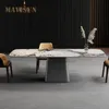 Möbel für Esszimmertisch und Stuhl Einfaches Großfamilien Abendessen Custom Luxus Wunderschöner Esstisch Großer Haushalt Marmor