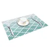 4/6pcs Set Table Mats Geometric Blue Green Gradient Turquoise Table Napkin Kitchen Accessories Home Party Decorative Placemats