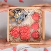 3D Rose Flower Form Miłość Serca Silikonowa świeca Forma Czekoladowa Fondant Frombant Tort Mydło Prezent na Wedding Walentynki