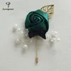 lovegrace Brooch Pins Men Wedding Corsage Silk Rose Boutonniere FakePearl Meeting Party PROM装飾ガール花gir