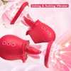 Autres articles de beauté de la santé Licklip Rose Vibrateurs avec des ventouses au mamelon Sucking Adulte Toys for Woman Gnat Loging Licking Clitoris Stimulator Adult Gift L410