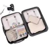 7st Folding Travel Organizer Storage Bags Garderob Cube Suitcase Packing Set Storage Bagage Clothes Shoe Box 240409