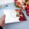 Personnalisé d'anniversaire cadeau de mariage livre d'hôtes personnalisé livre de mariage pour signer pour les invités Baptême Mariage Décoration