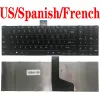 Keyboards US/SP/Spanish/FR/French Keyboard for TOSHIBA SATELLITE C850 C850D C855 C870 C875 9Z.N7USV.001 TV0SV 6037B0068102 9Z.N7TSV.001