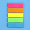 5 Colors Index Sticky Notes Plastic Self-adhesive Bookmarks Memo Pad Tabs Sticker Stationery