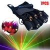 7st GLOW RING LASER RGB BEAM LASER GELSHES DJ Glove Stage Lighting Show Lazer Beam Party för vänster/högerhand Glow Party Supplies