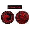 Viking Wolf Ir Reflexivo Bordado Patches Bússola Militar Tactical Patch PVC Rubber Rubber Belges Godges Glow Aplicado no escuro