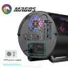 Towers Panoramic RGB Itx Computer Case, Round Desktop PC Gamer Mod Diy Armoire, USB 3.0 + 20cm venti