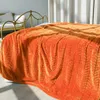 Decken weich gebürstete Flanellwurf Decke verbrannt orange Fleece Decken Chevron -Muster für Sofa Stuhl Couch - flauschiger warm gemütlich