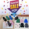 2024 Designer slides Luxury Sandals Women Slip On Black pink green grey Pool suede rhinestone VELCRO GAI fashion week party 35-42