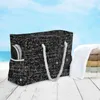 Sac de plage grande capacité Sac à bandoulière géométrique Tote Shopping Linen Tissu beau sac à main pratique décontracté 240410