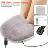 Dywany zimowe USB Elektryczne podkładka ogrzewania stopy uniwersalna miękka pluszowa myć cieplejsza mata grzejna odłączona