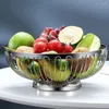 Soccinines de almacenamiento Cesta de almacenamiento Fruta de la cocina Cestas de vegetales de acero inoxidable Tazón Hacer té