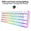 Teclados 61 Teclado teclado RGB Iluminación Teclado con cable portátil