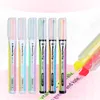 1PC Kokuyo Beetle Tip Highlighters L303 Double couleur Two Tone Color Marker pastel ou Nomal Color School fournit la papeterie