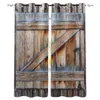 Wood Door Window Curtain Home Decor Curtains for Living Room Bedroom Kitchen Curtain Panel