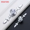 KKFING LUXURY DIAMOND CRYSTALキャビネットドアハンドルクローゼットドレッサー引き出しノブワードローブドアプル家具ハンドルハードウェア