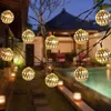 10/20 LED SOLAR STRING LUMILES EMPLAPIER MOROCAN BALL LUMINE