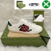 Designer Luxury Casual Shoes Bee Ace Sneakers Low Matching Box Sports Training Shoes Tiger Embroidered Black White Green Stripes Jogging Female Athlete Zapato