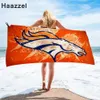 Rugby Denver Broncoes Microfiber Bath Tootes Toalha de praia fêmea de seda estampada de saia longa embrulhada Biquíni coberto de protetor solar cobertor