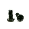 50pcs M1 M1.2 M1.4 M1.6 m2 m2.5 m3 m3.5 m4 gb818 mini pequeno micro preto de aço preto phillips panor