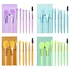 2024 8 PCS Mini Travel Portable Soft Makeup Brushes مجموعة Eye Shadow Fould