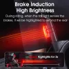 Vérificateur de frein à détection intelligente du feu arrière USB LED rechargeable avertissement Light Night Bike arrière lumière de la montagne de montagne