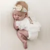 Newborn Photography Props Infant Girl Lace Edge Costume Handmade Outfit for Baby Girl Photo Shooting Clothing Prop Accessories