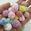 30-120pcs 15mm 레이스 폼 폼 트림 볼 마크라메 폼 폼 폼 폼폰 메쉬 볼 헤어 장식 장난감 DIY 장식 액세서리