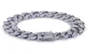 أزياء ذهبية ملونة مطلية Micro Pave Cubic Zircon Bracelet All Aced Out New Night Club Men Braclets Hip Hop Bracelets9510203