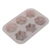 Snowflake Shape Soap Silicone Mold Christmas Aroma Gypsum Plaster Crafts Mould Snow Silicone Soap Candle Molds