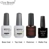 Clou Beaute Transparent UV LED Gel Nail Polish Base Coat Primer No Wipe Top Coat Varnishes Soak Off Gel Lacquer Nail Gel