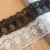 3 Meters/lot Width 4.4cm High Quality Water Soluble Lace Trim Black White Embroidered Lace Fabric DIY Garments Sewing Supplies